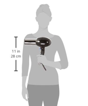 Conair 1875 Watt Professional Hair Dryer with Ionic Conditioning - Black/Chrome - Buy Online on SooperMarket.com