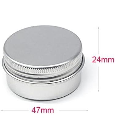Buy 12-Piece Silver Aluminum Screw Cap Candle Boxes - 30ml Round Containers with Stickers | CREMEDOSE COSMETICS - Buy Online on SooperMarket.com
