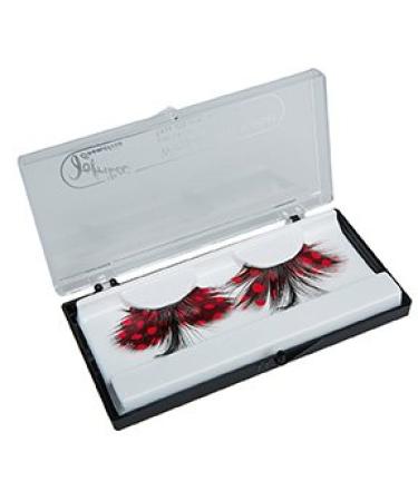 Jofrika Cosmetics 718863 * Feather eyelashes Star Lashes long red * incl. glue * Highlight * Feather eyelashes