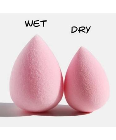 4ct Makeup Sponge Set for Liquid, Cream, and Powder Makeup - Pink Beauty Blender Sponges with Organizer - Buy Online on SooperMarket.com