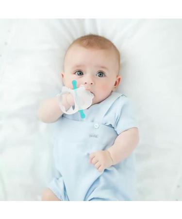 bybeleca Baby Teething Toy: Silicone Hand Teether for Infants 0-12 Months - Anti-Drop Dinosaur Chew Toy (Blue) with Case - Buy Online on SooperMarket.com