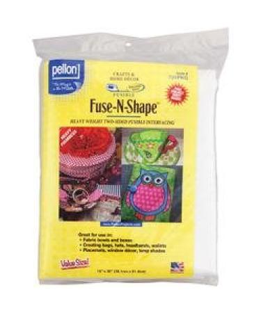 Pellon Interfacing Bulk Buy (3-Pack) Fuse N Shape Heavyweight Fusible Interfacing White 15 inch x 36 inch 731PKG