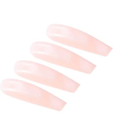 Coffin False Nails Long Nude Press On Acrylic Stick On Nails - 24pcs for Women and Girls - Buy Online on SooperMarket.com