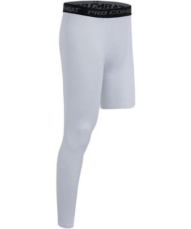 Jonscart One Leg Compression Tights Long Pants Basketball Sports Base Layer Underwear Active Tight White-right-long Large - Buy Online on SooperMarket.com