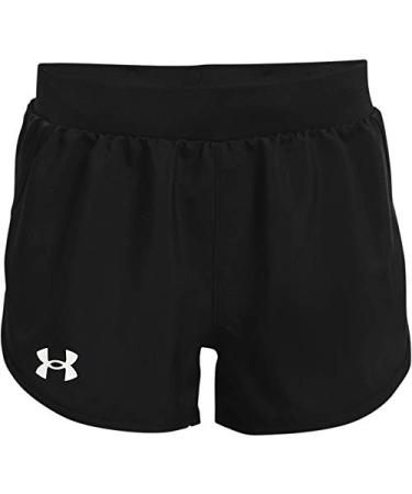 Under Armour Girls' Fly by Shorts Black (001)/White Medium