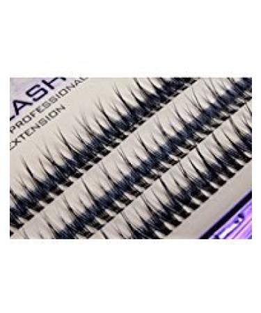Bodermincer 120pcs 8mm/10mm/12mm/14mm/16mm to Choose Fish Tail Design 0.1 C Curl 3D Individual Mink False Eyelashes Extension Soft Black Fake False Eye Lashes (12mm)