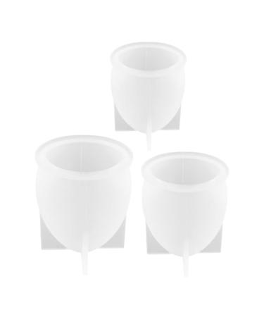 Cabilock 3pcs Egg Night Light Mold Molds for Candles Egg Silicone Molds Desktop One Body Cake Mold