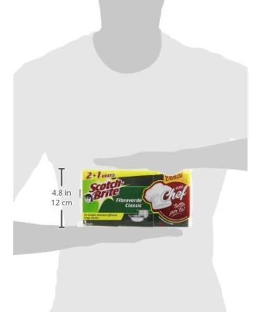 Scotch Brite Classic Fibraverde Sponge Always Maximum Effectiveness Long Lasting - 2+1 Pieces - Buy Online on SooperMarket.com