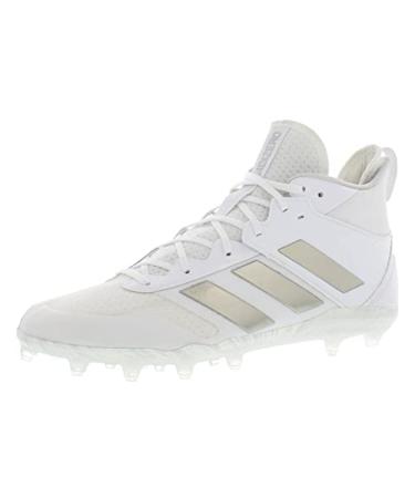 adidas Unisex-Adult Adizero Lacrosse Cleats Shoe 10 White/Silver Metallic/Silver Metallic