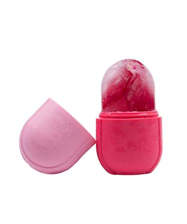 Ice Roller for Face and Eye, Upgrated Ice Facial Roller,Facial Beauty Ice Roller Skin Care Tools, Ice Facial Cube, Gua Sha Face Massage, Silicone Ice Mold for Face Beauty (Pink)