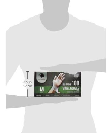 GORILLA SUPPLY Disposable Heavy Duty Vinyl Gloves Latex & Powder Free  BPA Free Food Safe  100  300  1000  S  M  L  XL 10 Medium - Buy Online on SooperMarket.com