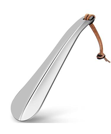 ONEKOO Shoe Horn 7.5 Inch, Portable Shoe Horns, Travel Shoes Horn, Premium Stainless Steel Metal Shoe Horn, Shoe Helper for Men, Shoe Spoon for Women, Metal Shoe Helper for Kids or Adults