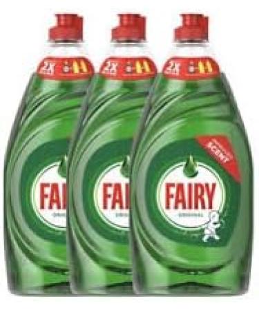 Fairy Original Washing Up Liquid Green with LiftAction | Dishes Grease Cleaner | 320ML | (Pack of 3) - Buy Online on SooperMarket.com