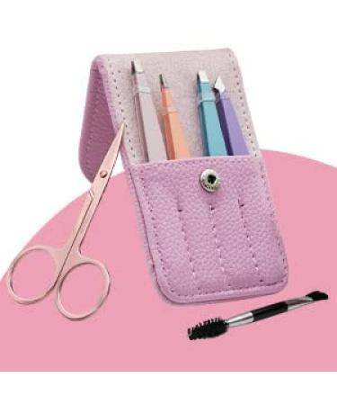 6-Piece Stainless Steel Tweezers Set for Eyebrows, Facial Hair, Ingrown Hair - Precision Slanted and Pointed Tweezers - Buy Online on SooperMarket.com