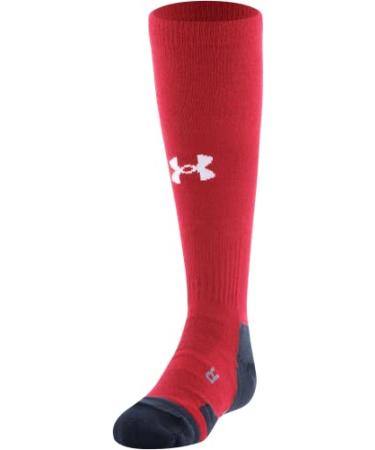 Under Armour Youth Team Over-The-Calf Socks, U771, 1-Pair Red/Black/White Small