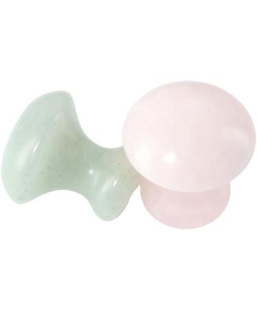 Vctitil Gua Sha Board & Mushroom Roller - Premium Skin Care Face Tools for Eyes & Neck | Pink & Green Options - Buy Online on SooperMarket.com