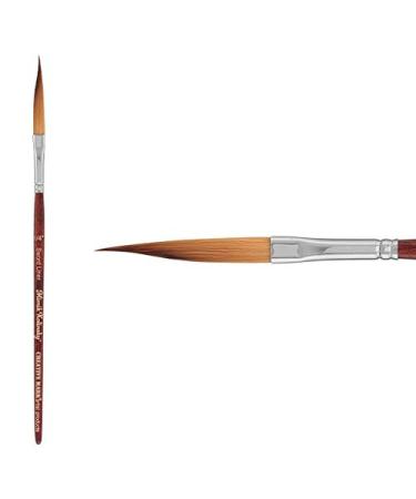 Creative Mark Mimik Kolinsky Synthetic Sable Short Handle Brushes and Sets - Elite Professional Brushes for Painting, Artists, Students, & More! - Sword Liner - 1/4in 1/4in Sword Liner