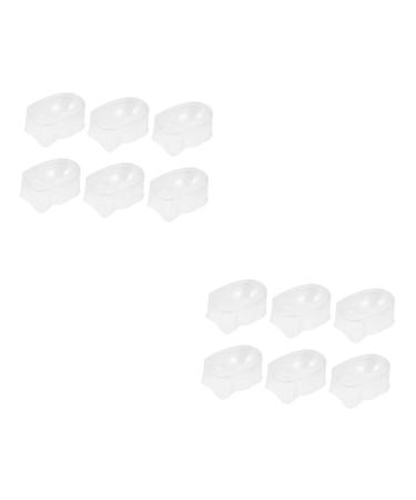 FRCOLOR Thehomeuse Powder Box for Dipping Nails Starter Set 12 Pieces Recycling System for Nail Powder Nail Tip Shape Guides Manicure Nail Art Tool Container for Nail Dipping Powder 5X4X2.5CMx2pcs White x 2 pieces