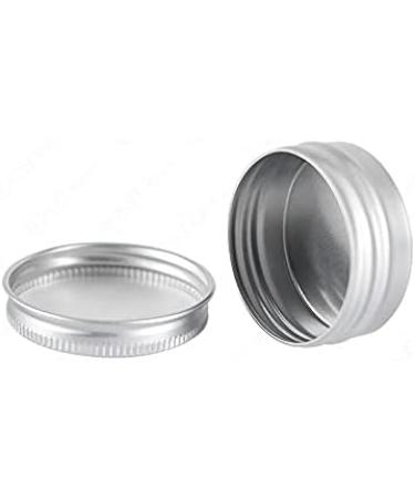 Basic Packing: 12x 15ml Silver Aluminum Screw Cap Cans for Cosmetics - Durable Empty Round Dose Boxes with Stickers - Buy Online on SooperMarket.com