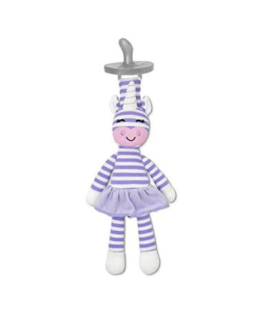Apple Park Organic Farm Buddies - Cupcake the Unicorn Pacifier Buddy  Baby Toy for Newborns and Infants - Hypoallergenic  100% Cotton
