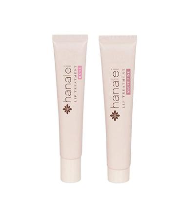 Hanalei Lip Treatment Bundle (Rose and Mauve Pink) | Made with Kukui Oil Shea Butter Agave and Grapeseed Oil Soothe Dry Lips (Cruelty free Paraben free)