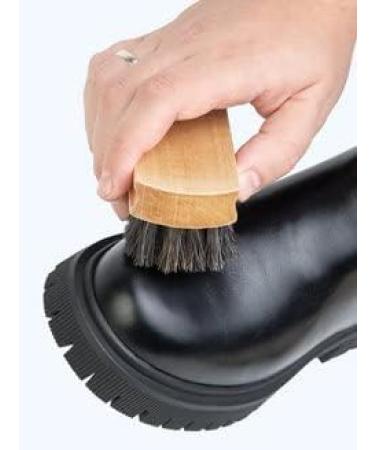 Shoe Polishing Brush With Wooden Handle High Shine Polish Buffing Brushes For Traditional Colour With Natural Bristles Ideal For Leather Shoes Boots Suede and Canvas - Buy Online on SooperMarket.com