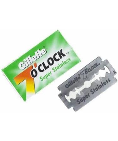 100 7 O'clock Super Stainless Double Edge Safety Razor Blades - High-Quality Shaving - International Shipping Available - Buy Online on SooperMarket.com