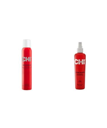 CHI Shine Infusion Hair shine spray 5.3 Oz & Volume Booster Liquid Bodifying Glaze 8 FL Oz
