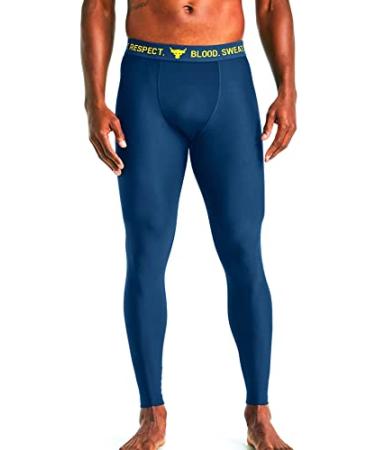 Under Armour UA Project Rock Compression Workout Brahma Bull Pants Small Navy