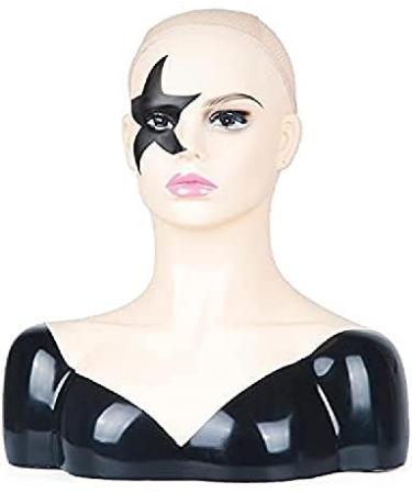 RuixFLR PVC Show Window Doll Head - Realistic Training Head for Hats Wigs Earrings & Jewelry Display - Buy Online on SooperMarket.com