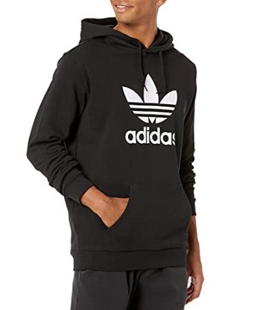 adidas Originals Men's Adicolor Classics Trefoil Hoodie X-Large Black and White