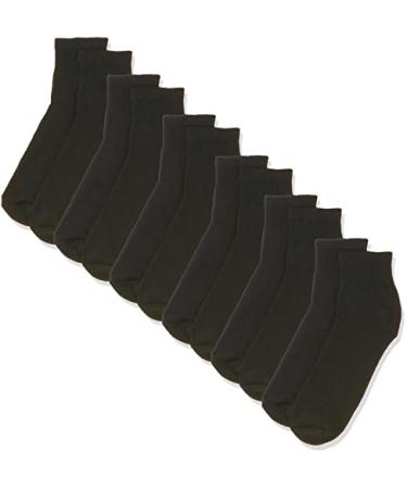 Hanes Women's 6-Pair Comfort Fit Ankle Socks 5-9 Black