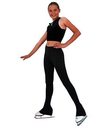 ChloeNoel Figure Skating Polar Fleece Pants by Polartec P83 Black 6-8