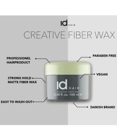ID Hair Creative Fiber Wax - Strong & Flexible Hold Matte Finish - 100ml - Perfect for Short to Medium Hair - Buy Online on SooperMarket.com