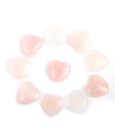 10pc/Set Natural Heart Shaped Crystal Stone Mini 2cm Ornament Reiki Rose Quartz 7 Home Decor natural stone Rose Quartz 10 Pieces