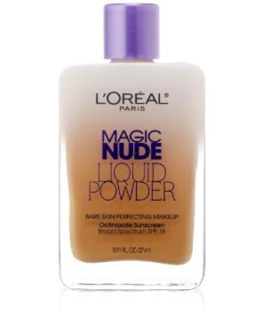 L'oreal Paris Magic Nude Liquid Powder Bare Skin Perfecting Makeup SPF 18  Sun Beige  0.91 Ounces