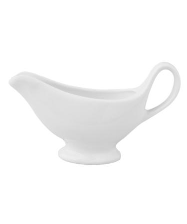 Zerodeko 1pc Sauce Hopper Porcelain Dipping Dish Milk Creamer Pitcher Syrup for Coffee Dining Gravy Boat Sauce Boat with Candle Kitchen Supplies Gravy Pitcher Jar Ceramics White Glass Salad White 20X6X12CM