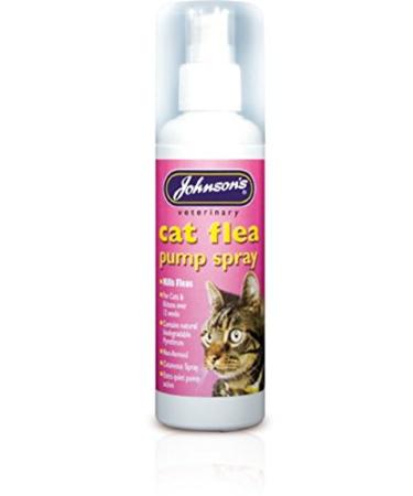 LEEWAY WOODWORK JOHNSON'S CAT FLEA SPRAY - FLEA COMB - 100ML PUMP SPRAY - KILLS FLEAS MITES LICE (2X 100ML SPRAY)
