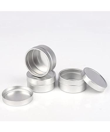 Zeoabsy 12-Pack 10ml Silver Aluminum Round Doses - Empty Tin Cans with Plastic Lid for DIY Ointments Cosmetics Candles & Shaving Soap - Buy Online on SooperMarket.com