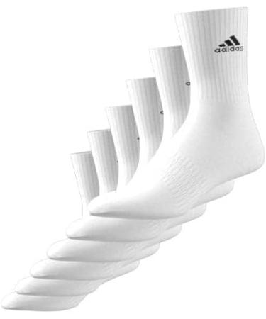 Buy adidas Unisex Cushioned Sportswear Crew Socks - 6 Pairs (White/Black) | Best International Shipping - Buy Online on SooperMarket.com