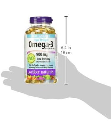 Webber Naturals Triple Strength (Omega 3) 900 Mg 200 Softgels 200 Count - Buy Online on SooperMarket.com