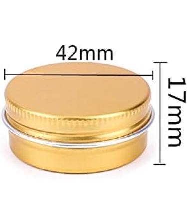 24-Piece Gold Empty Aluminum Jars with Screw Caps - 15ml Cosmetic Storage & 35mm Stickers | International Shipping Available - Buy Online on SooperMarket.com