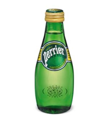 Perrier sparkling mineral water glass bottle 24x20cl