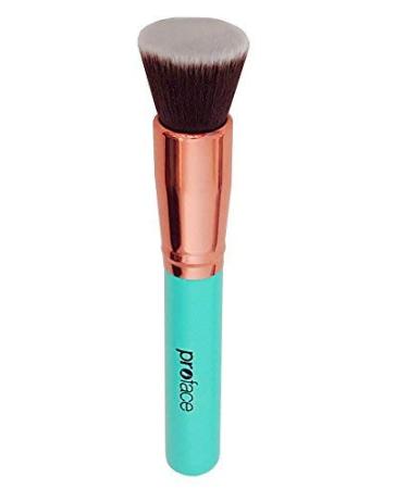 Mypreface Rose Golden Flat Top Kabuki Foundation Makeup Brush- Perfect for Blending Liquid,Cream & Mineral Cosmetics or Translucent Powder - Premium Synthetic Bristles!(Blue) 1pcs Flat Top Kabuki Brush Blue