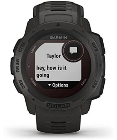 Garmin Instinct Solar Smartwatch - Rugged Outdoor Watch with Solar Charging - Graphite - Buy Online on SooperMarket.com