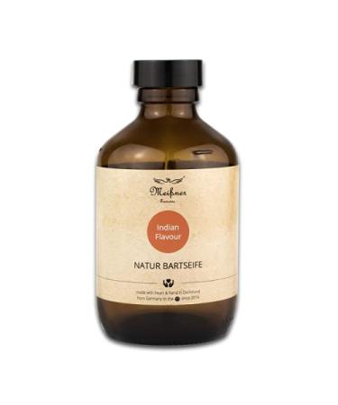 Meißner Tremonia Natur Bart soap based on organic olive oil Extra native organic coconut oil organic glycerin and natural pure essential oils for your beard/your beard care - 200ml (Indian Flavor) Indian Flavor 200ml