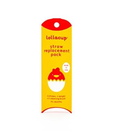 Lollaland Lollacup Straw Replacement Kit 2 Straws, 1 Weight, Cleaning Brushes BPA-Free, Made in USA - Dishwasher Safe - Buy Online on SooperMarket.com