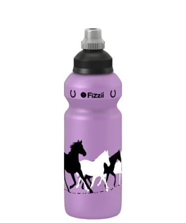 Fizzii children's and leisure drinking bottle 500 ml motif horse color lilac (out of carbon dioxide pollutant-free dishwasher resistant)