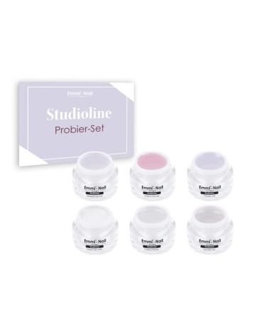 Emmi Nail Studioline Tasting Set (basic gel structure-gel station wagon clear structure-gel ros French-gel white 1-phase gel sealing gel)