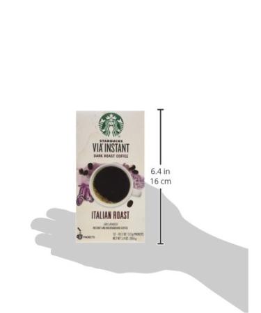 Starbucks VIA Italian Roast Coffee 1.4oz - 12 Packets - Buy Online on SooperMarket.com